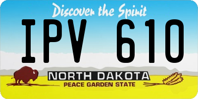 ND license plate IPV610
