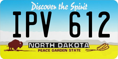ND license plate IPV612