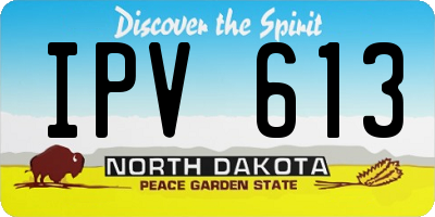 ND license plate IPV613