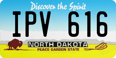 ND license plate IPV616