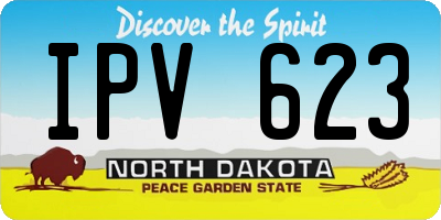 ND license plate IPV623