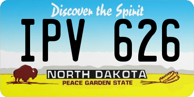 ND license plate IPV626
