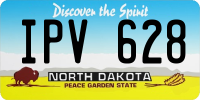 ND license plate IPV628