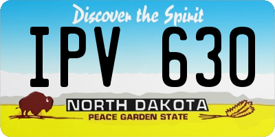 ND license plate IPV630