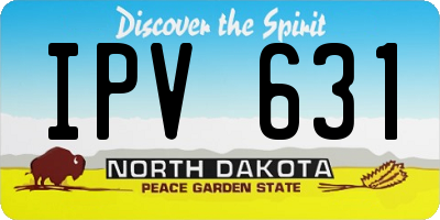 ND license plate IPV631