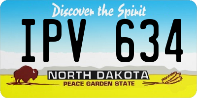ND license plate IPV634