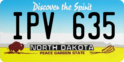 ND license plate IPV635