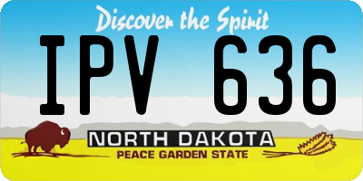 ND license plate IPV636