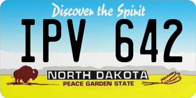 ND license plate IPV642