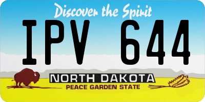 ND license plate IPV644
