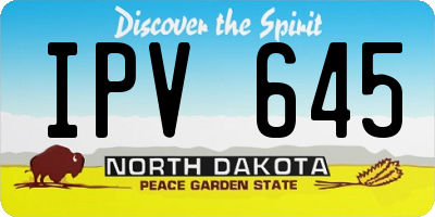 ND license plate IPV645