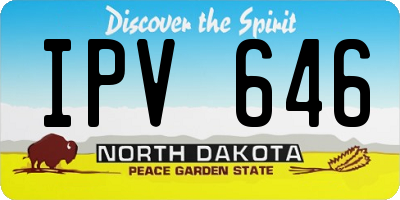 ND license plate IPV646