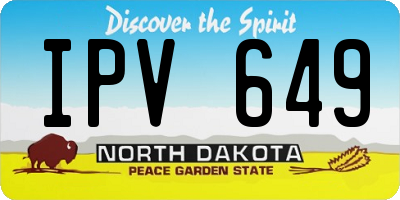 ND license plate IPV649