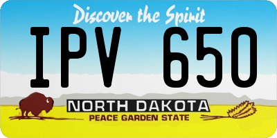 ND license plate IPV650