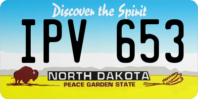 ND license plate IPV653