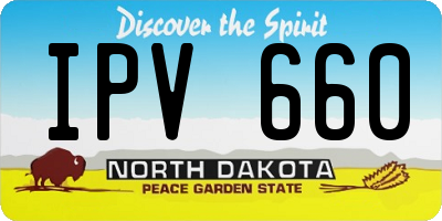 ND license plate IPV660