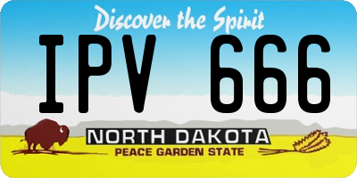 ND license plate IPV666