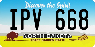 ND license plate IPV668