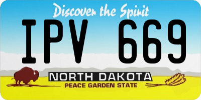 ND license plate IPV669