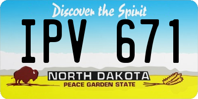 ND license plate IPV671