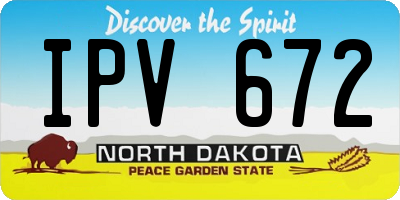 ND license plate IPV672