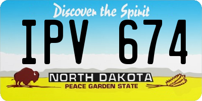 ND license plate IPV674