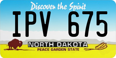 ND license plate IPV675