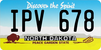 ND license plate IPV678