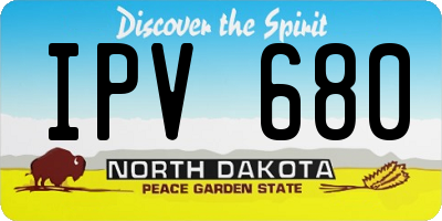 ND license plate IPV680