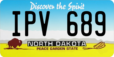 ND license plate IPV689