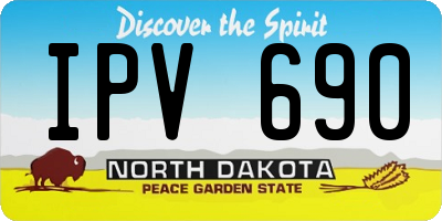 ND license plate IPV690