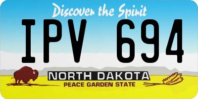 ND license plate IPV694