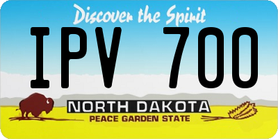 ND license plate IPV700