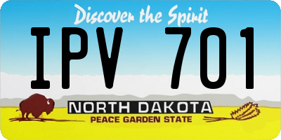 ND license plate IPV701