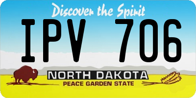 ND license plate IPV706
