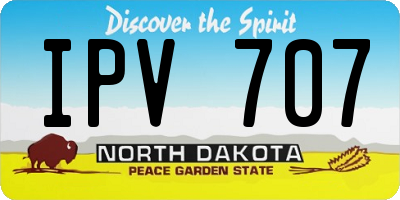 ND license plate IPV707
