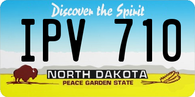 ND license plate IPV710
