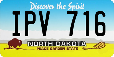 ND license plate IPV716