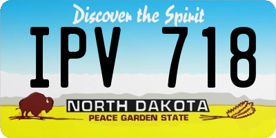 ND license plate IPV718