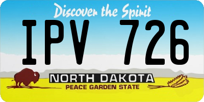 ND license plate IPV726