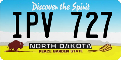 ND license plate IPV727