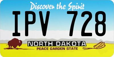 ND license plate IPV728