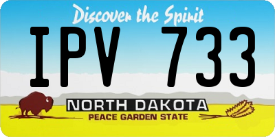 ND license plate IPV733
