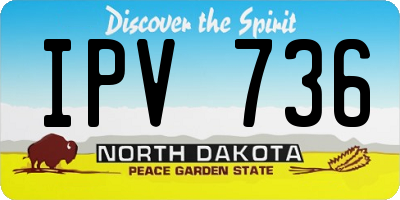ND license plate IPV736