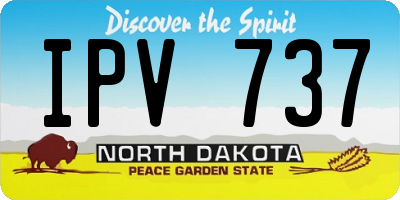 ND license plate IPV737