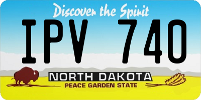 ND license plate IPV740