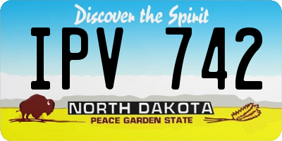 ND license plate IPV742