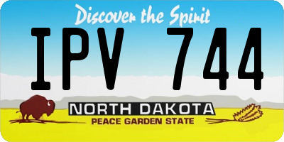ND license plate IPV744