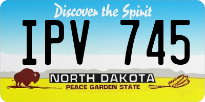 ND license plate IPV745
