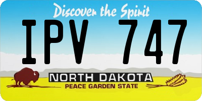 ND license plate IPV747